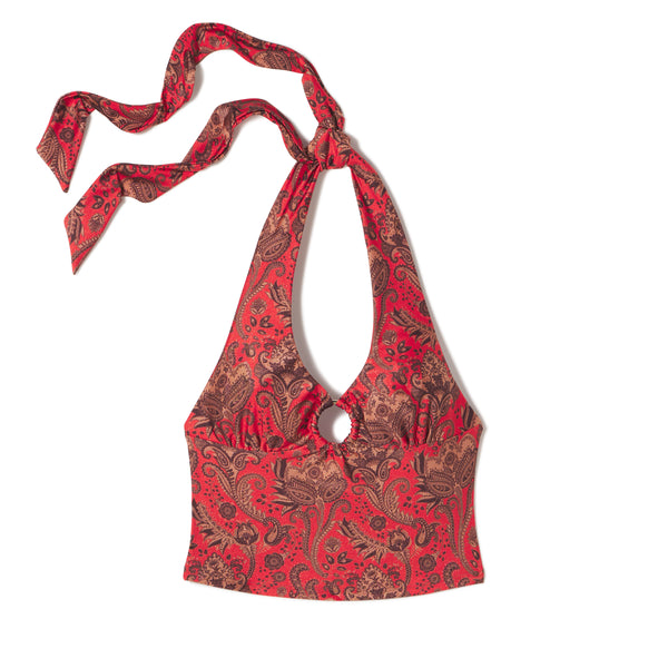 Jasper Top | Red Paisley