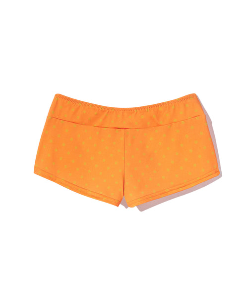 Oceanside Short | Orange & Mustard Small Dot