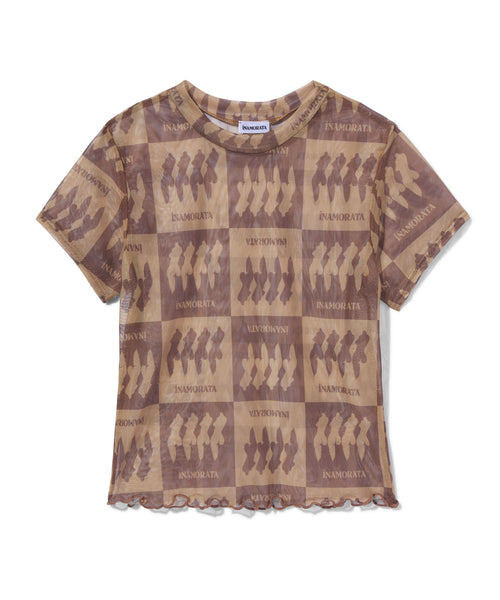 Bambi Baby Tee | Brown Check