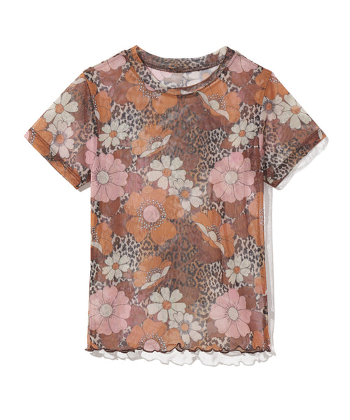 Bambi Baby Tee | Leopard Floral