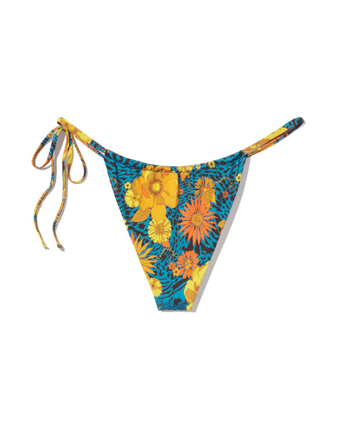 Las Olas Bottom | Blue Floral Zebra Wave