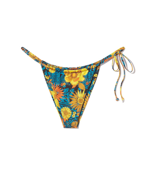 Las Olas Bottom | Blue Floral Zebra Wave