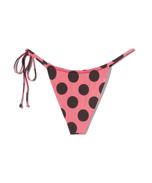 Las Olas Bottom | Pink & Brown Large Dot