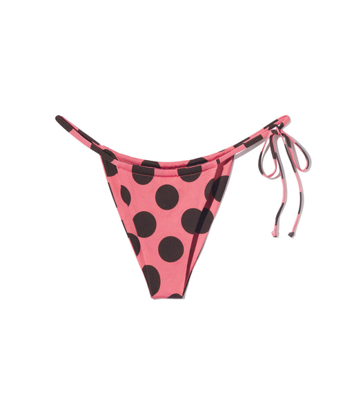 Las Olas Bottom | Pink & Brown Large Dot