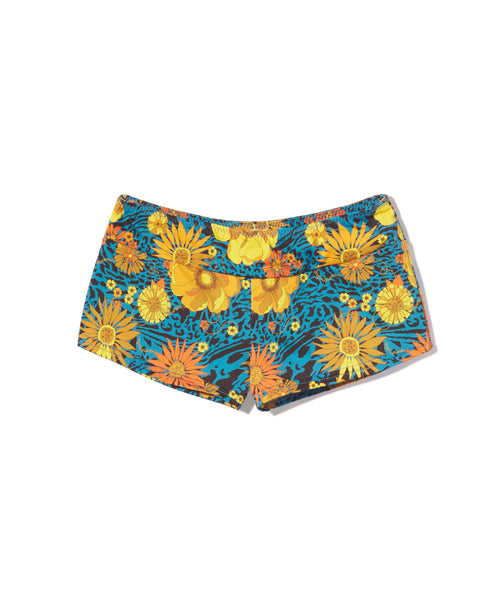 Oceanside Short | Blue Floral Zebra Wave